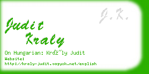 judit kraly business card